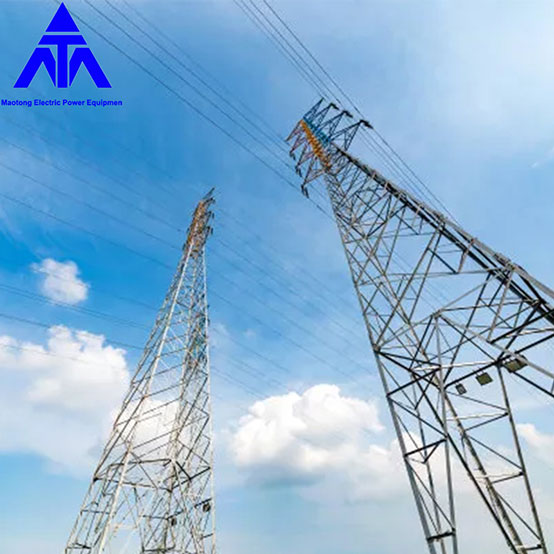 Úhlově pozinkovaná 66KV ocelová rozvodná elektrická napájecí věž